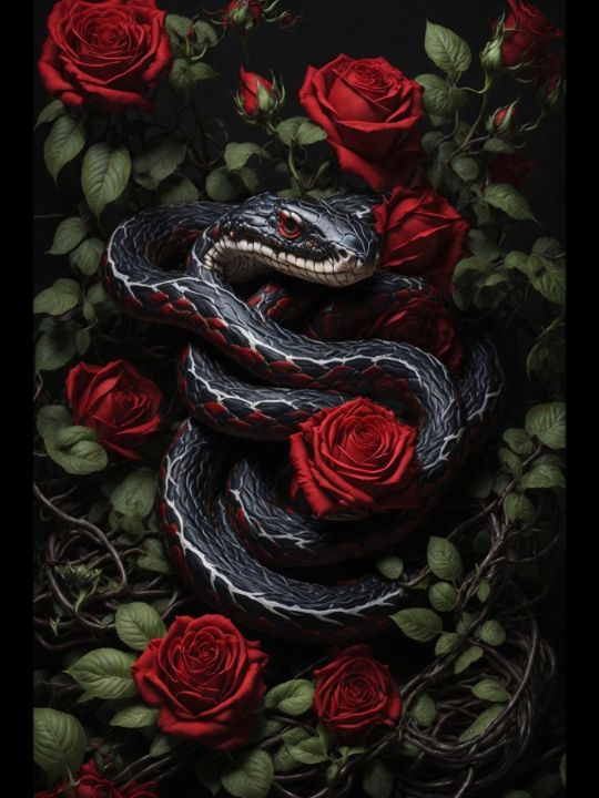 The Symbolism Of Snakes And Roses In Mythology